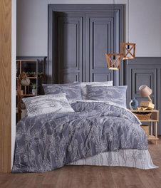 L'essentiel linge de maison Lara - Gris y blanco